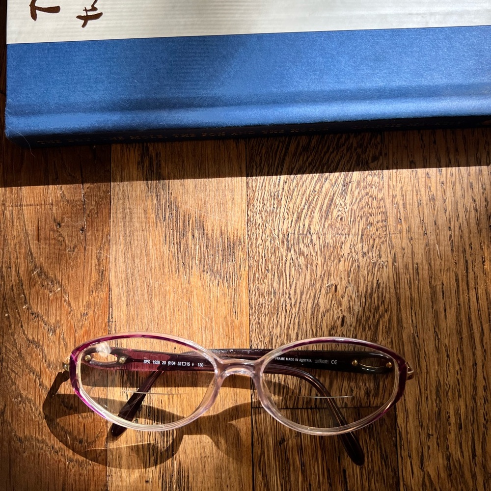 Glasses Silhouette Eyeglasses SPX 1928 20 6104 Purple/Clear Oval Frame Austria